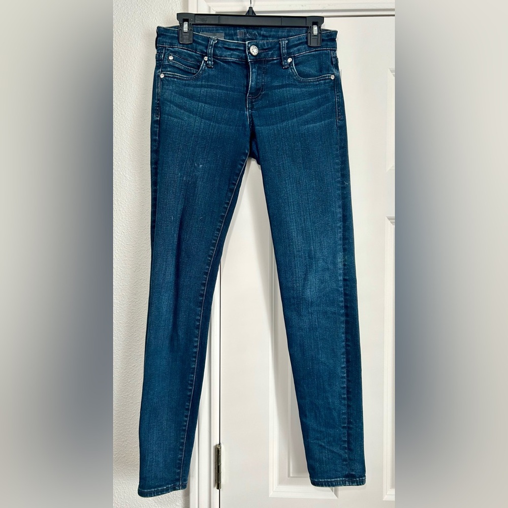 Kut From The Kloth MIA, toothpick skinny, crystal buttons, rivets, denim jeans